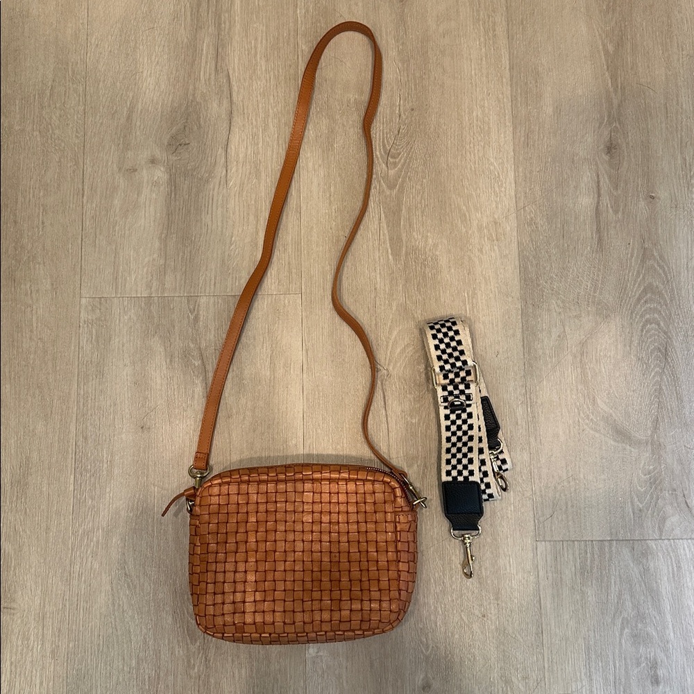 Clare V midi sac natural woven checker - Picture 2 of 9